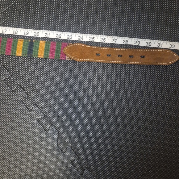 Genuine Leather Made in Italy Multicolor Center Belt - Picture 6 of 11
